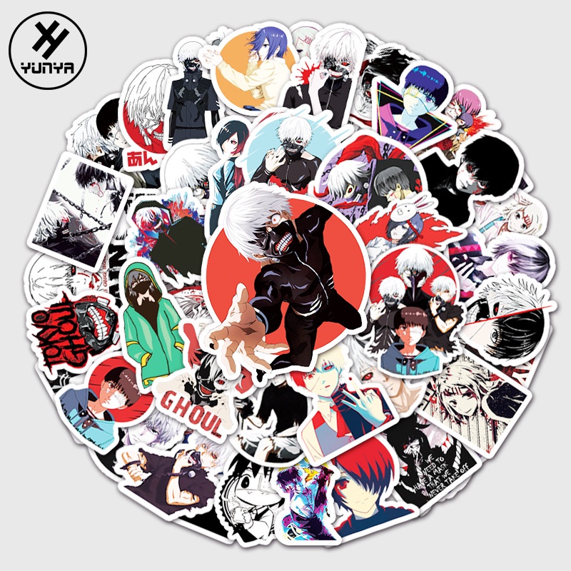 Zhang anime Tokyo Ghoul graffiti sticker laptop skuter ponsel dekorasi stiker