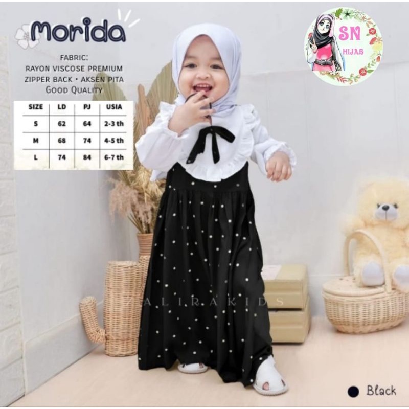 Morida Kids Gamis Anak Perempuan Pakaian anak muslim Perempuan