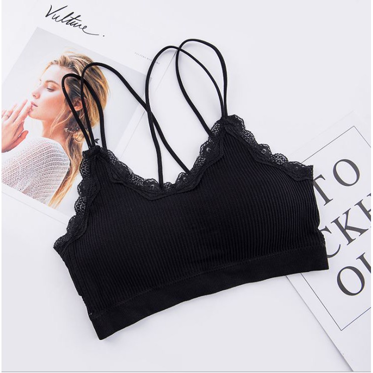 Gobra ♕ PW056 Bra Wanita Sexy Olahraga Push Up Fashion Korea Tali Pakaian Wanita Import Murah