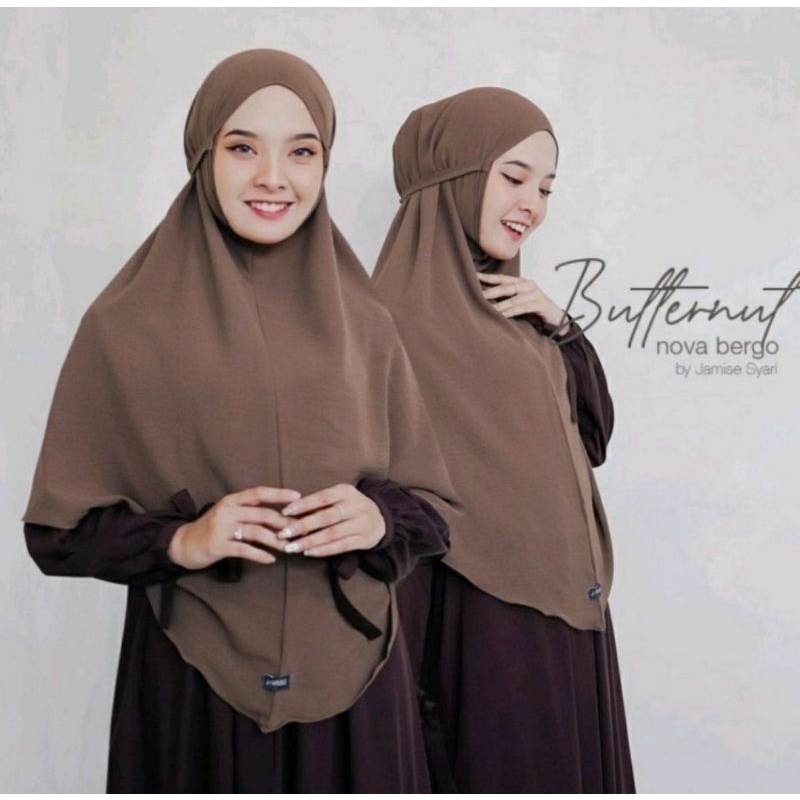 Jamise Syari Nova Bergo Crinkle Butternut