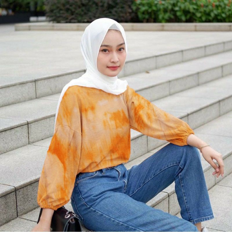 BLOUSE WANITA LENGAN PANJANG LUCY TOP TIEDYE