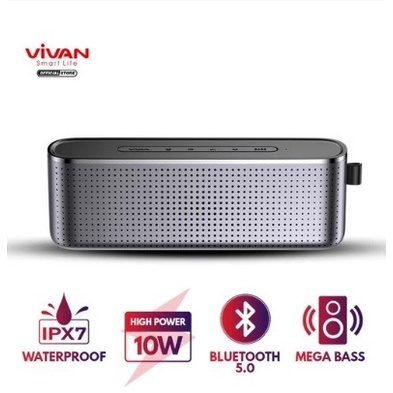 SPEAKER VIVAN VS10 BLUETOOTH SPEAKER WATERPROOF IPX7 VIVAN