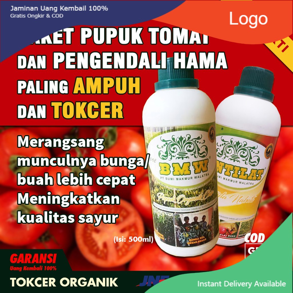 PUPUK POC - Promo Paket Pupuk Organik Cair Tanaman Tomat POC BMW & Pestisida Organik Obat Hama ANTIL