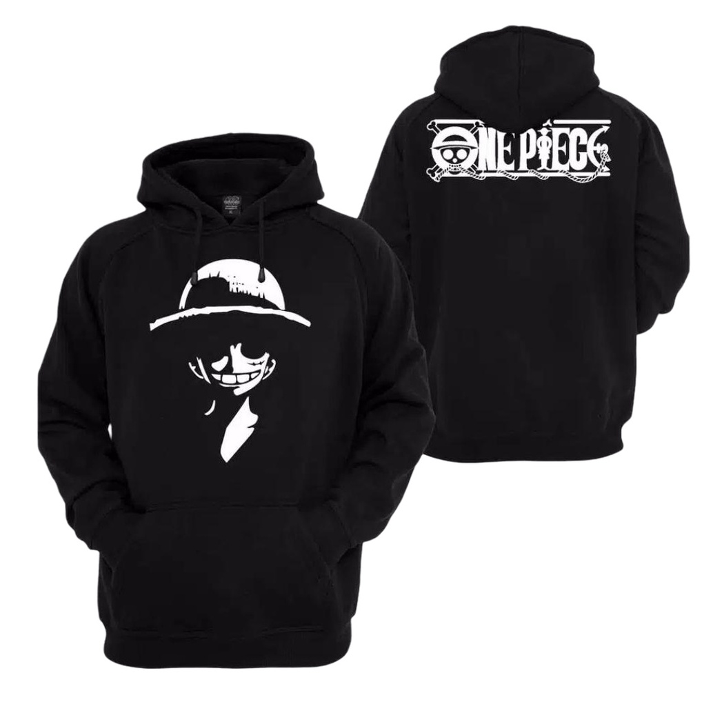 HOODIE MONKEY D LUFFY ONE PIECE CREWNECK JEPANG ANIME MANGA SWEATER JAKET DISTRO DEWASA DAN ANAK