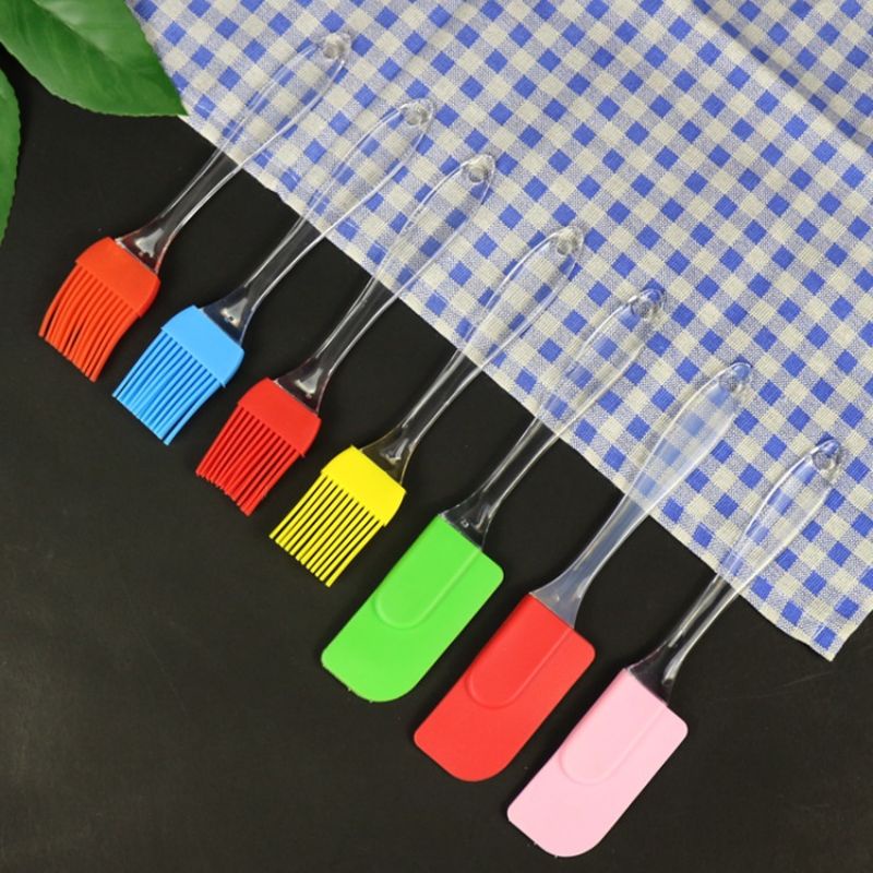 Kuas Spatula Silikon Set Tahan Panas / Kuas Kue Roti/ Kuas dan Spatula