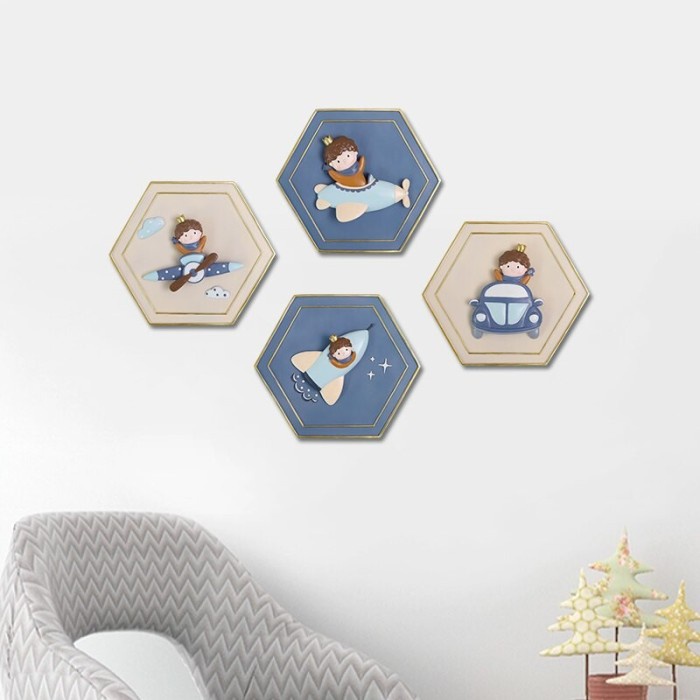 Pajangan Hiasan Kamar Anak Estetik 3D Wall Decoration Hanging Kids Boy