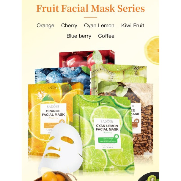 SADOER Original Plant And Fruit Series Facial Mask Sheet