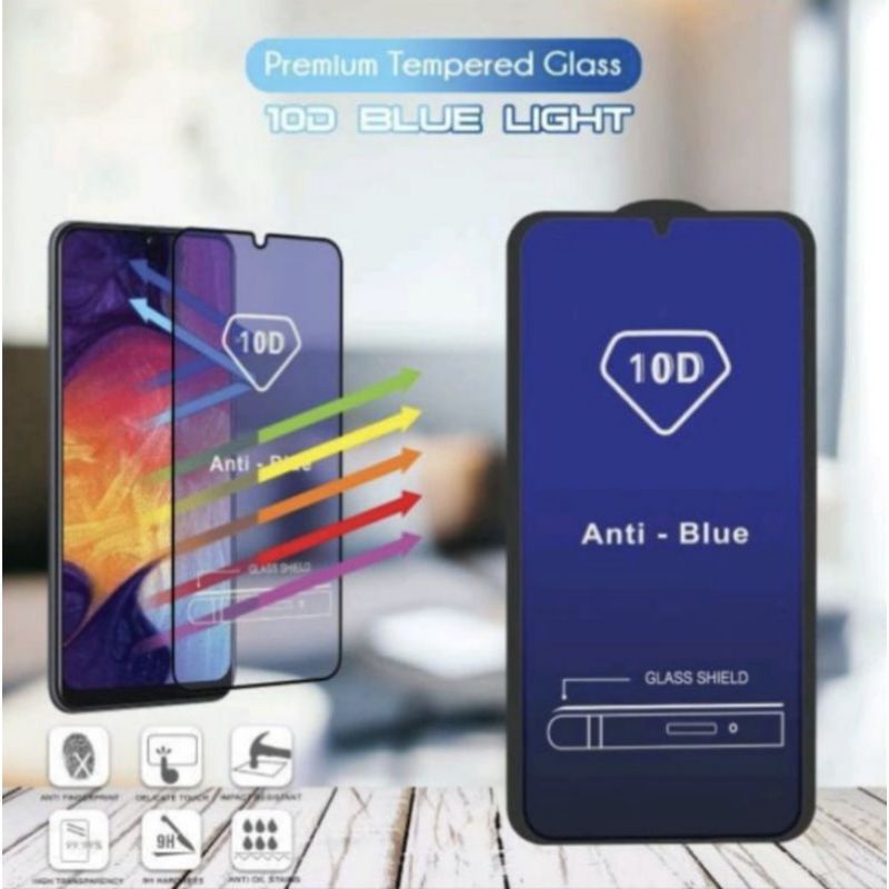 Anti gores Blue Samsung A01 A01s A01 Core A03 A03 Core A03s A40 A40s Tempered glass Tg full layar samsung Tg Blue samsung