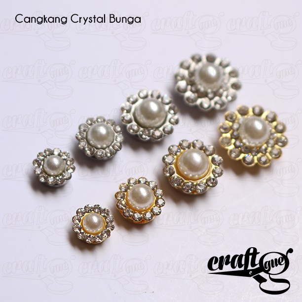 Diamond Cangkang Crystal Bunga