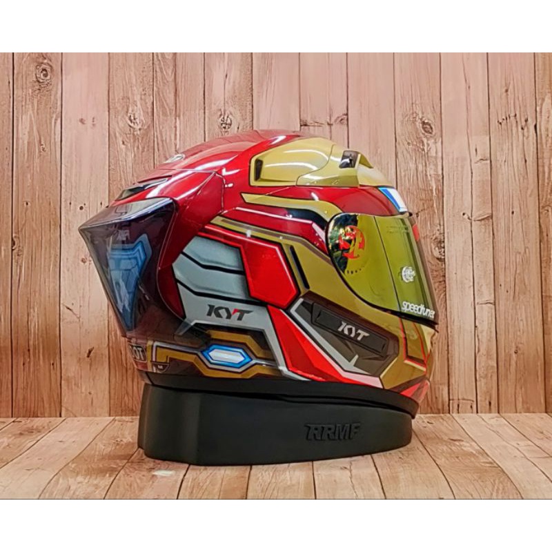 Helm Kyt K2 Rider Marvel Iron Man Double Visor - Faket Ganteng Visor Iridium Spoiler 2D&amp;3D - Kyt
