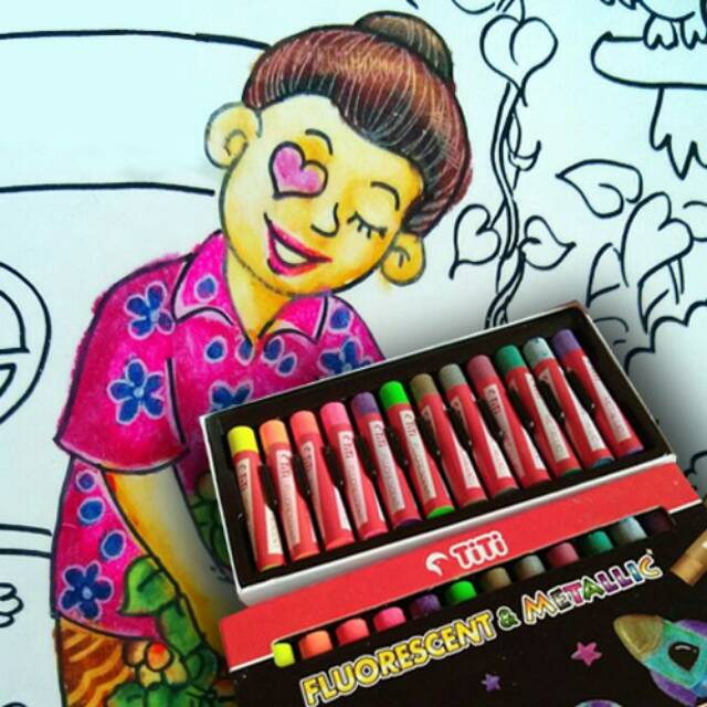 

Crayon Titi Flourescent &Metallic 12 Warna