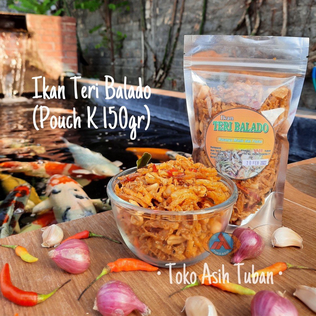 Ikan Teri Nasi Balado / Teri Kacang Balado / Teri Medan Balado Pouch 150gr (Matang) - Toko Asih
