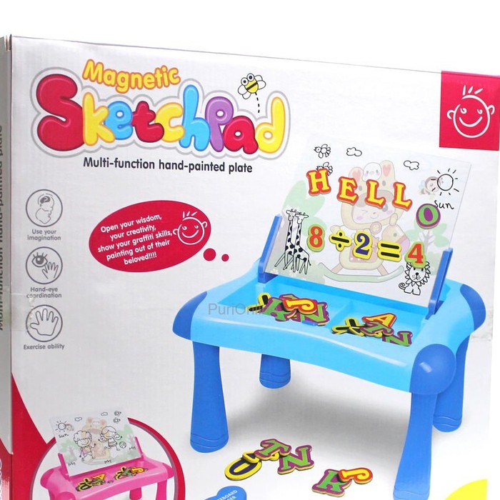 

Magnetic sketchpad papan tulis magnet learning board meja belajar anak