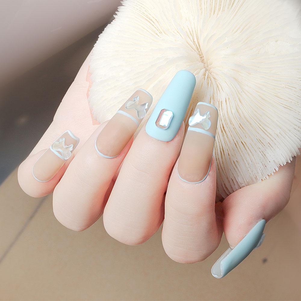 Mxbeauty 3D Nail Art Berlian Pesona Indah Persegi Datar-Bawah Berlian DIY Nail Art Dekorasi