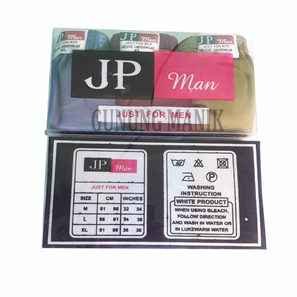 celana dalam pria murah JP-Man underwear termurah size M.L.XL bahan katun halus