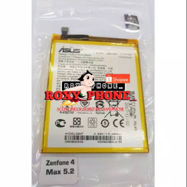 BATRE BATERAI ASUS ZENFONE 4 MAX 5.2 ZC520KL ORIGINAL