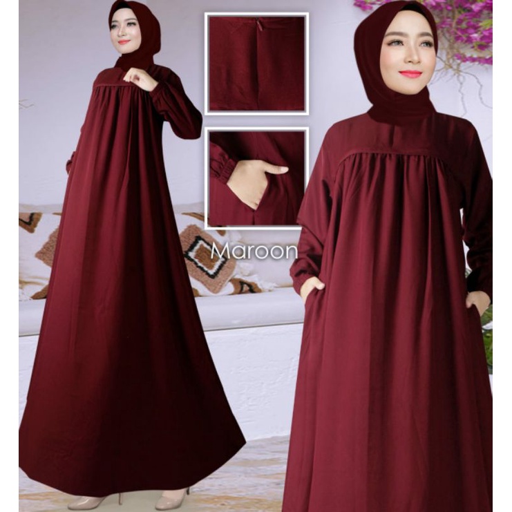 FEBY DRES-SHAKILA PREMIUM ORI-GAMIS TERLARIS -GAMIS  SHAKILA -GAMIS POLOS