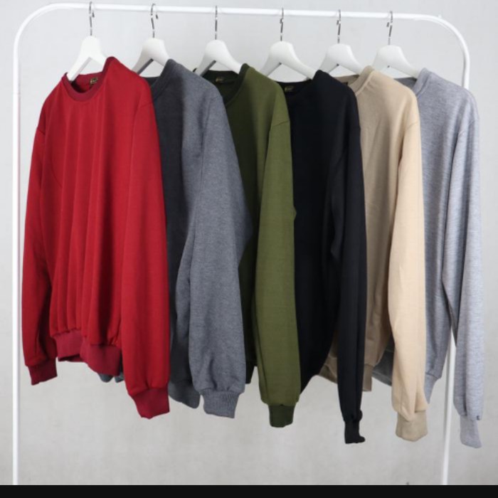 SWEATER POLOS PRIA DAN WANITA - SWEATER - SWEATER BASIC UKURAN JUMBO XXL CASUAL