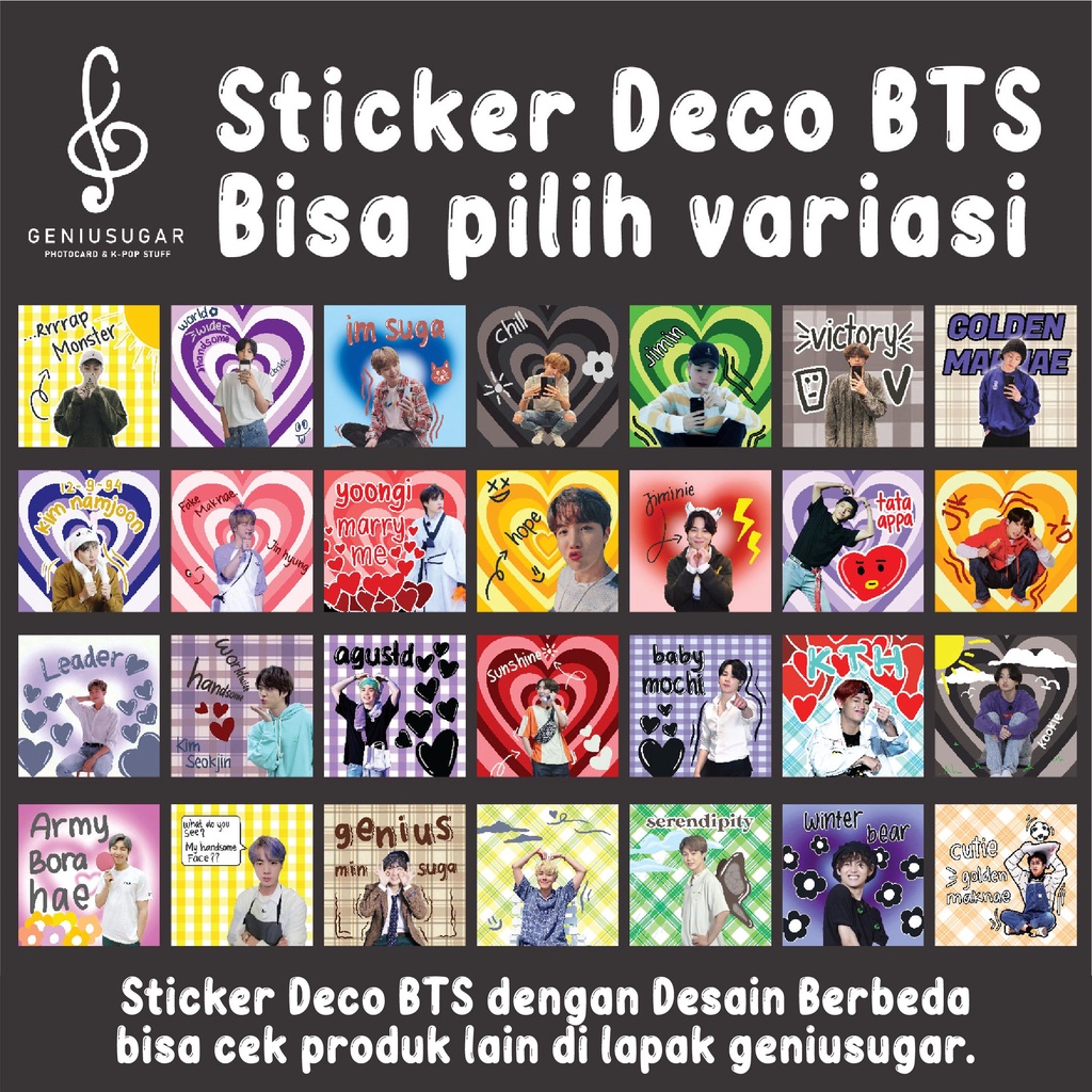 [Pt. 1] Stiker selkor sticker deco KPOP BTS bangtan