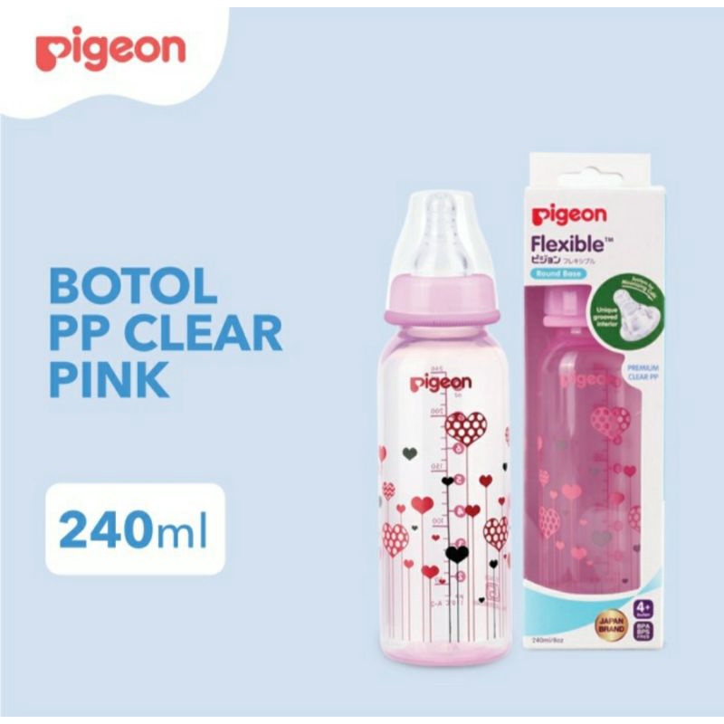 PIGEON Botol Susu PP Clear RP 240ml Standard Neck baby bottle Botol Dot Feeding Bottle