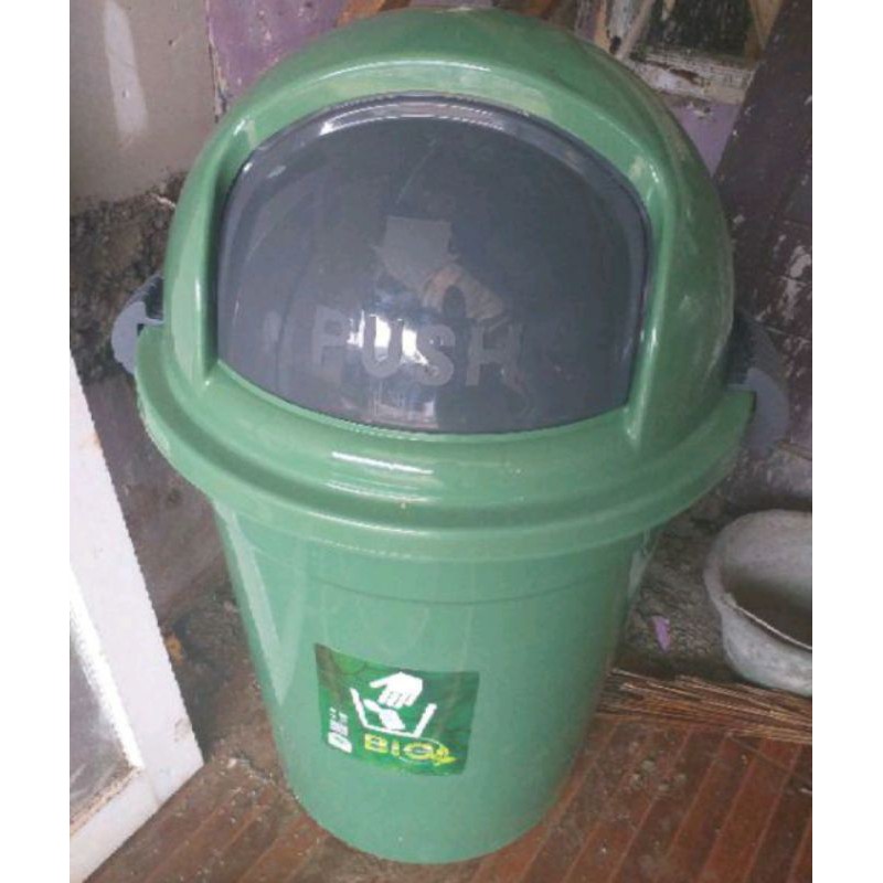 Tempat Sampah 80 Liter Bio Green Leaf 2008 Tutup Goyang / Kotak Sampah / Tong Gentong Air Plastik