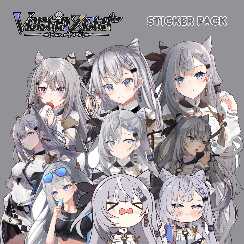 Sticker Pack Vestia Zeta Hololive Vtuber / Stiker Pack Anime