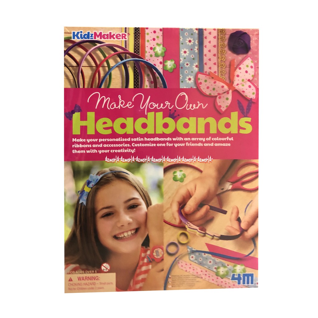 4M Kid Maker Make Your Own Headbands Kreasi Membuat Bando Kidmaker