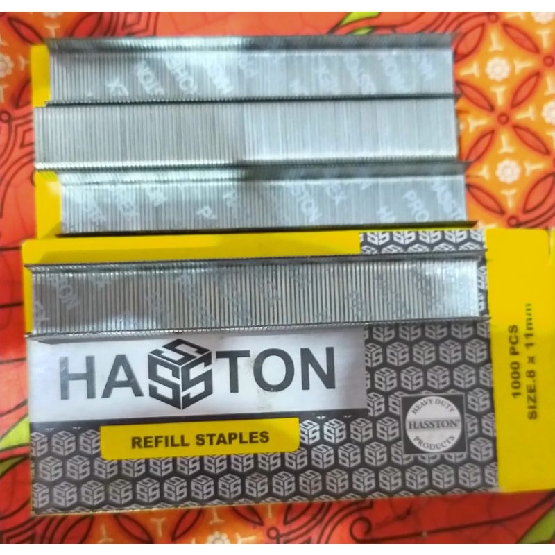 

Anak Hekter Tembak Merek HASSTON / Refill Staples size 8x11mm isi 1000pcs