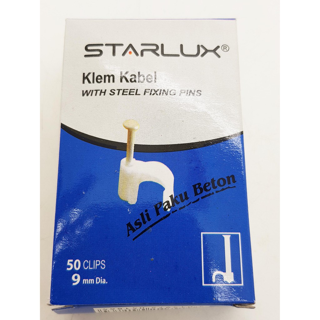 Klem Kabel Paku Beton No 9 Diameter Paku 9mm Merk STARLUX