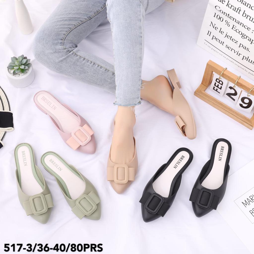 Sandal Slop Jelly Pita Wanita Import 517 Breslin