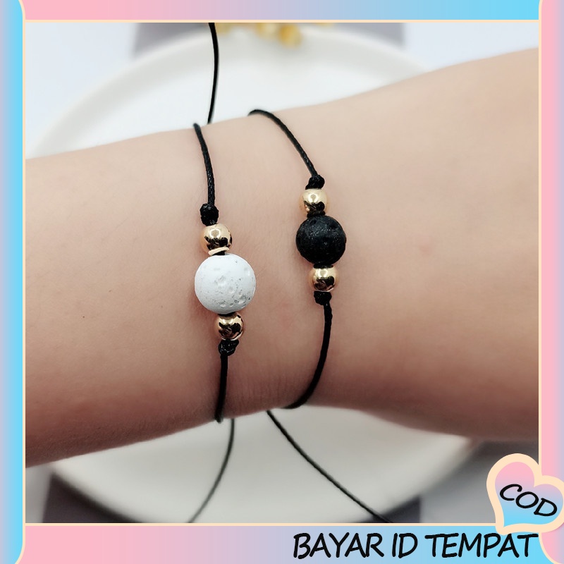 【A.one❤️COD】2 Pcs Gelang Korea Couple Fashion Uniseks Tali COD Persahabatan Anyaman Krisan Bunga Matahari  Bracelet