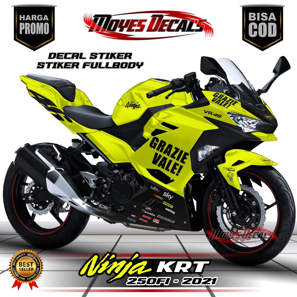 BISA COD decal stiker striping ninja stiker decal motor ninja 250 fi 2018-2022 stiker motor ninja 25