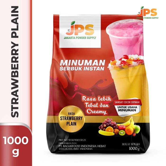 

Lainnya-Minuman-Bubuk- Bubuk Minuman Strawberry Plain Powder Jps Tanpa Gula -Bubuk-Minuman-Lainnya.