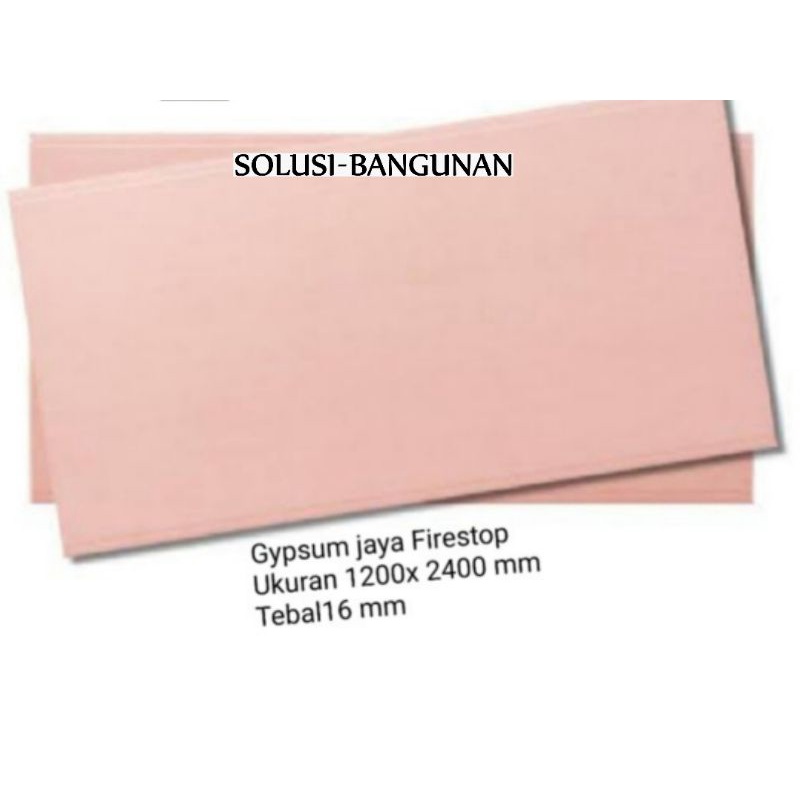 Gypsum jayaboard firestop 16mm 1200x2400/gypsum tahan api/gypsum anti api/gypsum fs/gypsum/gipsum/pl
