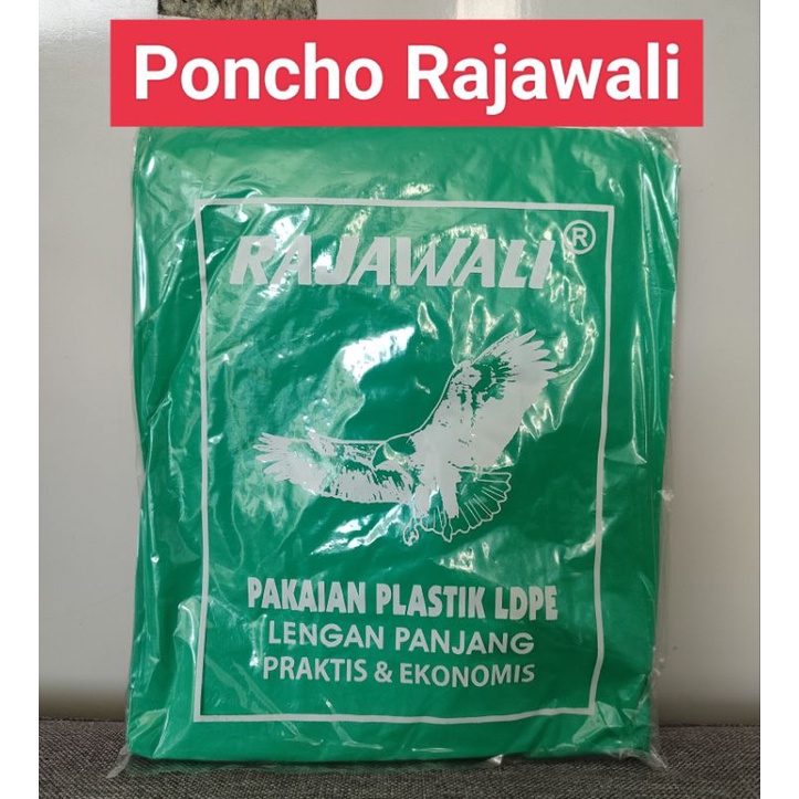 Jas Hujan Poncho LDPE Rajawali tebal lengan panjang 1 Lusin