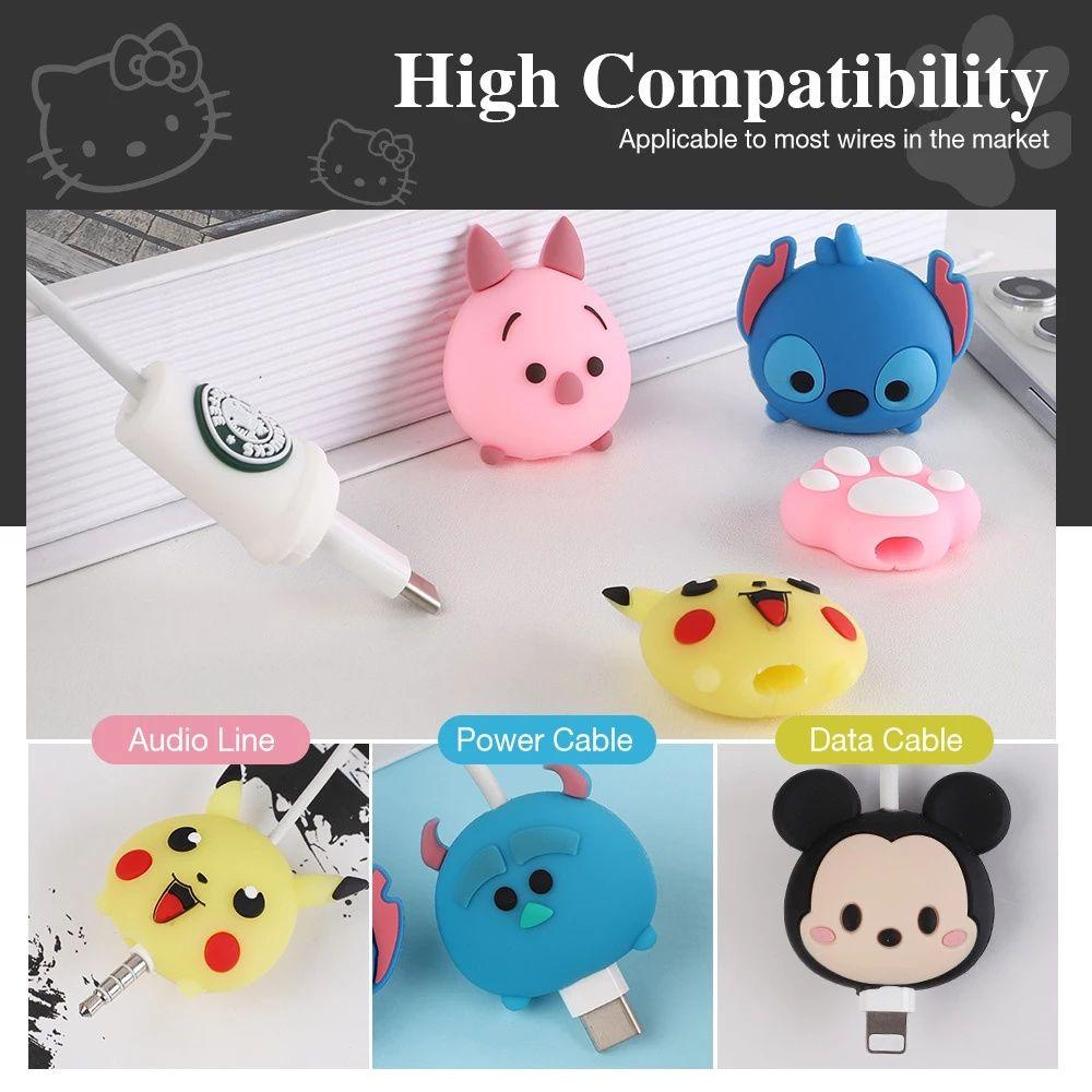 Agustinina Charger Cable Winder Cable Saver Kabel Handphone Pelindung Kabel Telepon Earphone Cord Sleeve Headphone Cable Data Line Pelindung Case