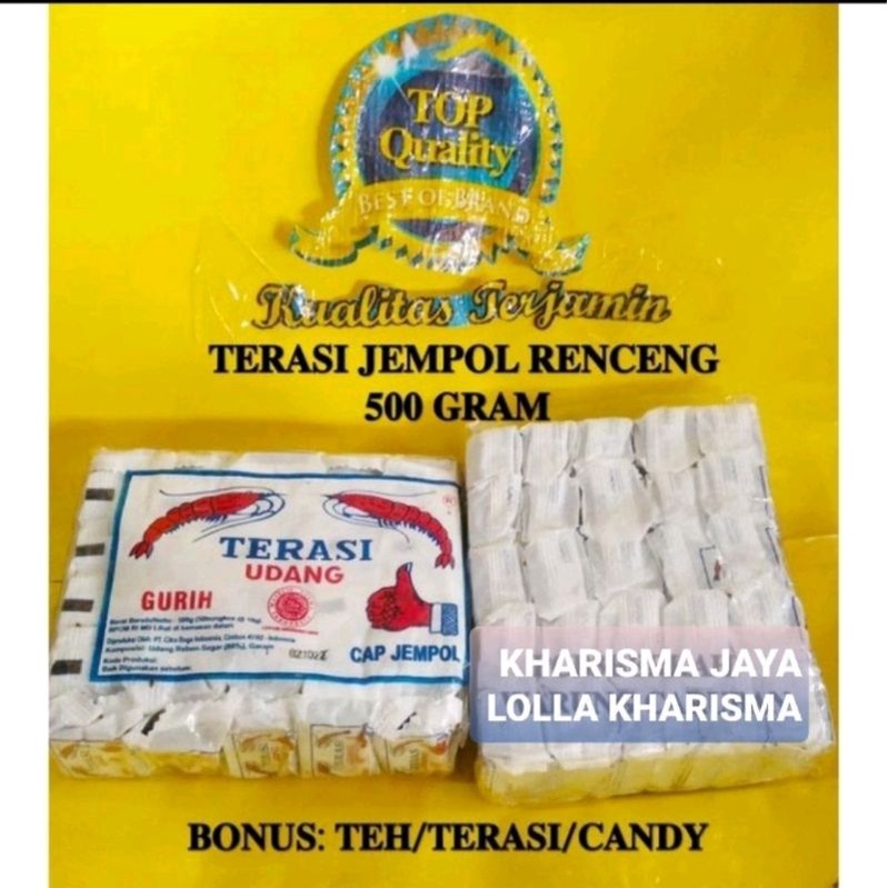 

@500gr (50 pcs) TERASI JEMPOL KHAS CIREBON RENCENG BONUS TINGGAL PILIH