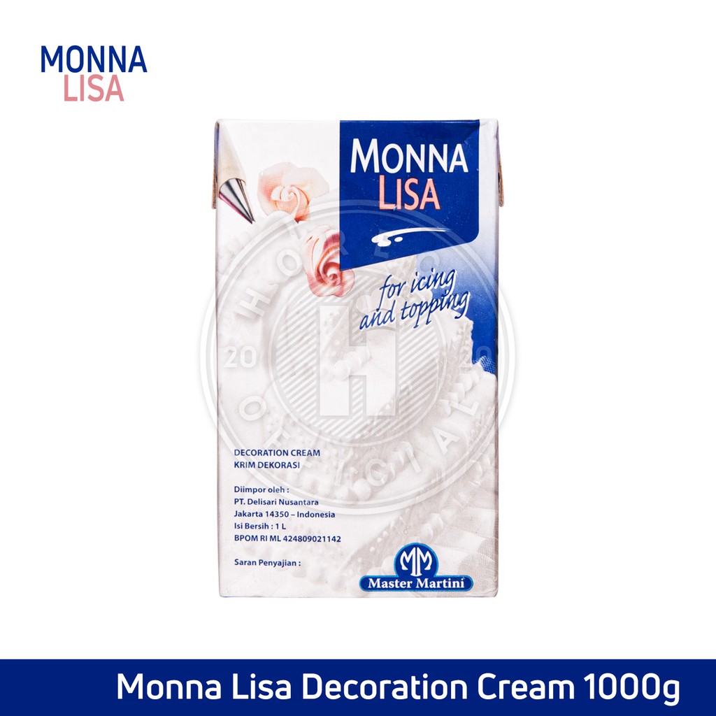 

Monna Lisa Decoration Cream 1L | Monna Lisa krim Dekorasi 1L