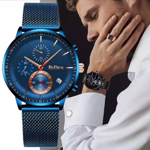 Jam Tangan Pria formal Original Biden YN 0179 anti air garansi