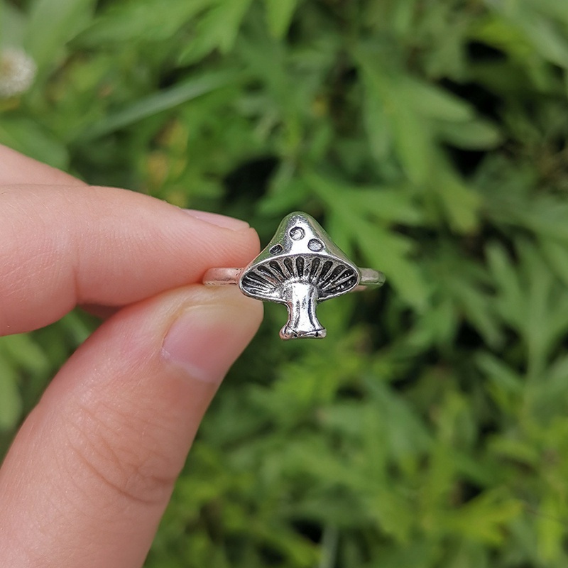 Fancyqube Cincin Desain Tengkorak Hati Bunga Malaikat Warna Silver Gaya Hip Hop Untuk Wanita