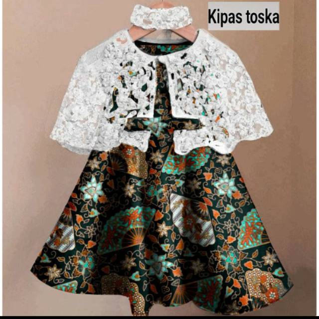 Dress cape celly batik kid/