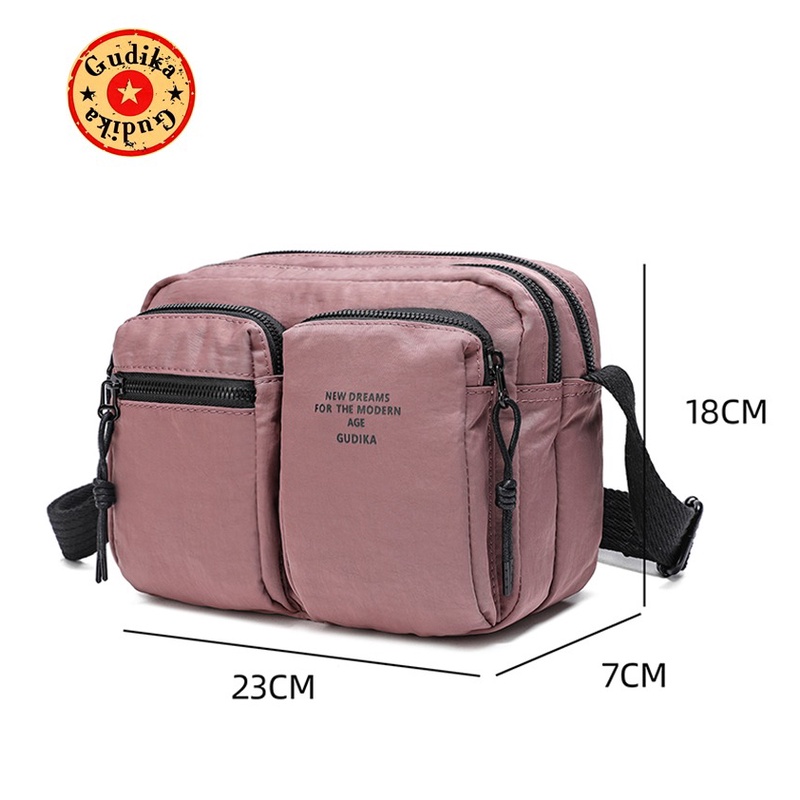 GUDIKA - Tas Selempang Kece Kekinian Unisex Bisa COUPLE Import Original 66112 bahan nilon waterproof anti air terbaru 2022 - pasangan - couple - kapel - kopel - tas wanita - tas pria - tas cewek - tas cowok - slingbag - tas bahu - tas slempang - tas - bag