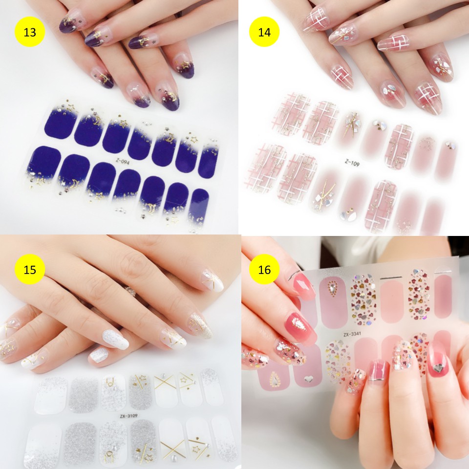 Stiker Kuku 3D / Nail Art / Nail Sticker Import 14 Pcs