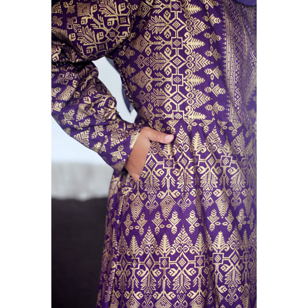 gamis  busui terlaris shifa purple katun prada ungu dewasa bali