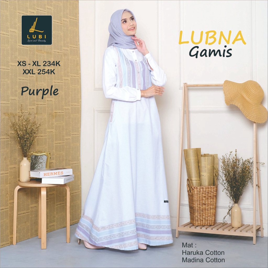 GAMIS TERBARU 2021 LUBNA BY LUBI PURPLE