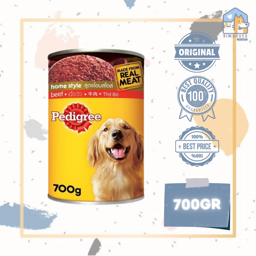 PEDIGREE BEEF CAN 700GR // MAKANAN BASAH ANJING KALENG