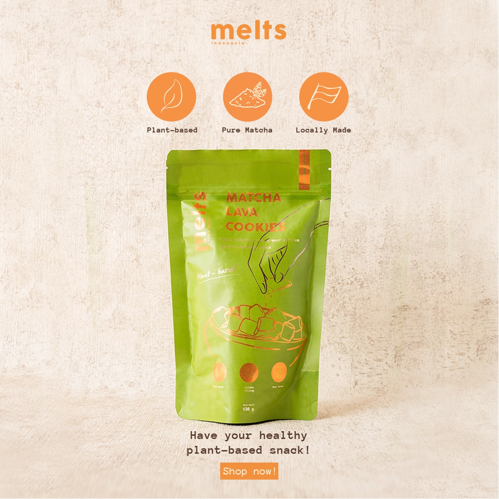 MELTS Matcha Lava Cookies Pouch 120g