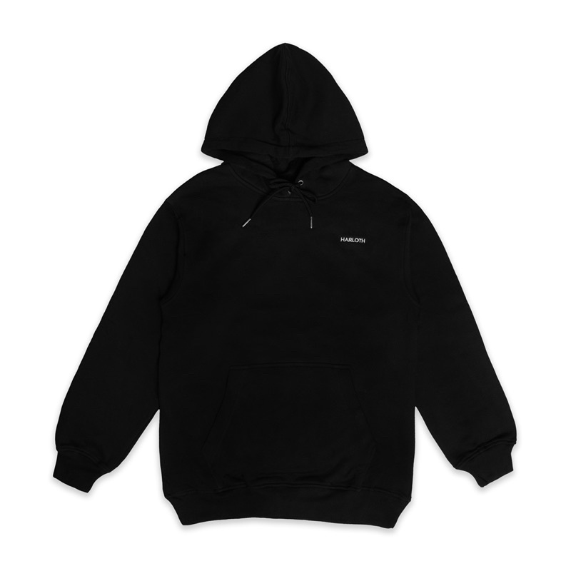 HARLOTH - Apparel Series Cotton Fleece Hoodie - Black
