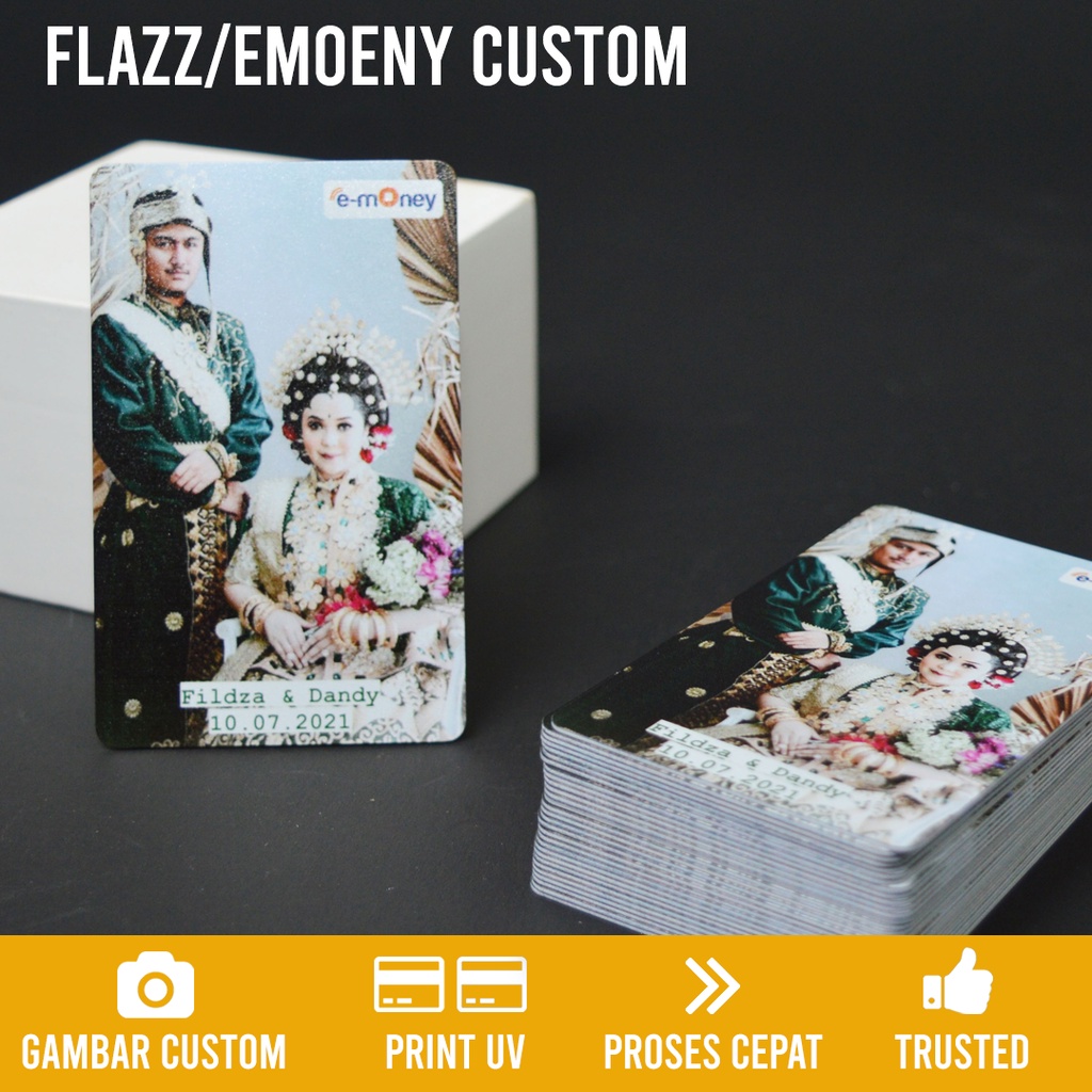 [PRINT UV] CUSTOM E-MONEY FOTO, CUSTOM EMONEY GEN 2 PAKAI FOTO BEBAS, FREE DESIGN