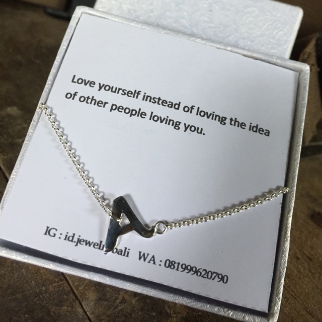 Kalung alphabet / 925 perak / gianyar Bali